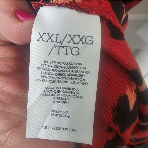 CAbi Red Siren Leopard Wrap Around Dress Cardigan Wear 2 Ways sz xxl - Picture 7 of 11